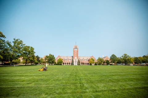 Commercial Landscaping John Carroll University Lawn Care Mowing Crew
