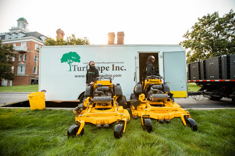 Commercial Landscaping Truck Trailer Crew Mower Equipment Lawn Care Maintenance