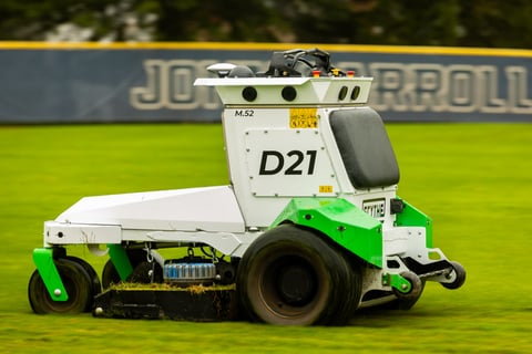 Autonomous commercial robotic mower university athletic field