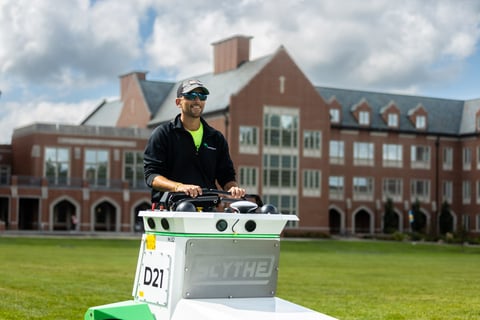 Commercial landscape autonomous mower university athletic field crew 1
