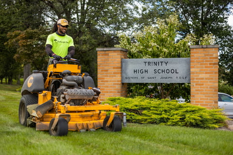 Mowing trinity hs sign